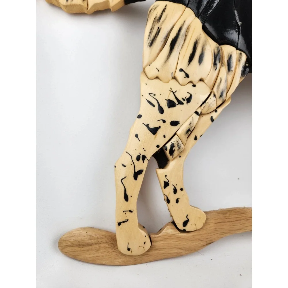 Wood Intarsia Stabyhoun English Setter Field Dog Pointer Handmade Wall Artisan‎
